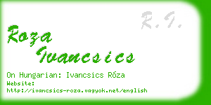 roza ivancsics business card